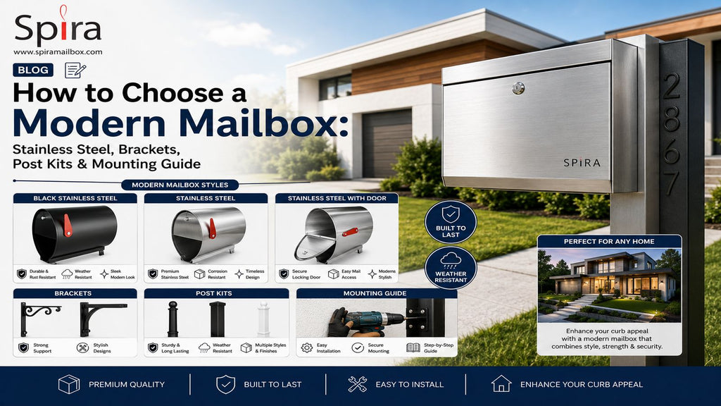 How to Choose a Modern Mailbox: Stainless Steel, Brackets, Post Kits & Mounting Guide